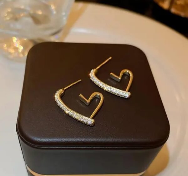 Gold Heart-Shaped Earrings